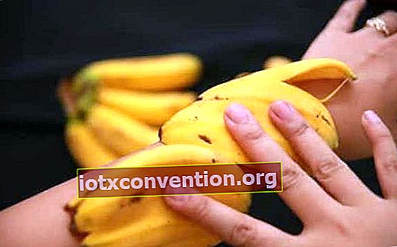 Bananenschale auf der Haut zur Linderung von Psoriasis