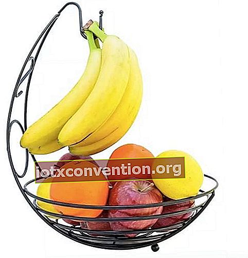 Solido cesto di frutta per banane e altri frutti