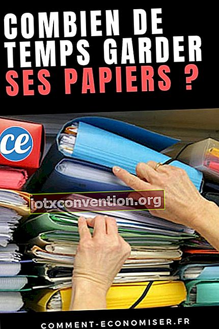 Banyak kertas dalam penjilid dengan teks di atasnya: berapa lama untuk menyimpan kertas