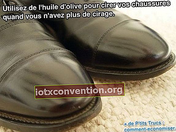 Verwenden Sie Olivenöl, um Ihre Schuhe zu polieren, wenn Ihnen die Schuhcreme ausgeht.