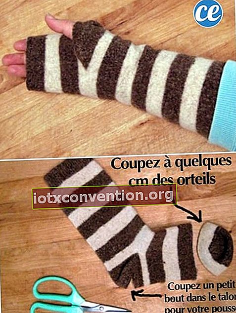 Fäustlinge aus recycelten Socken