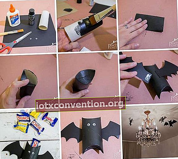 Kartongrullar förvandlades till bat-svart