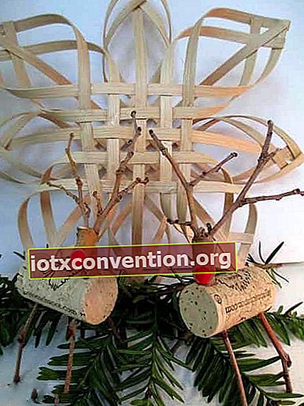gabus daur ulang rusa kutub untuk dekorasi Natal