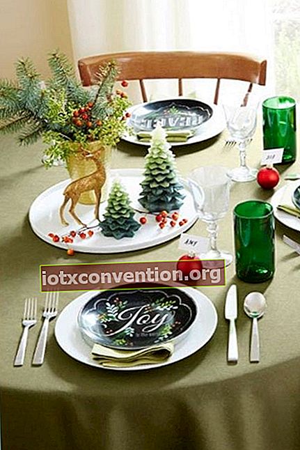Alcuni ornamenti decorativi sul tavolo