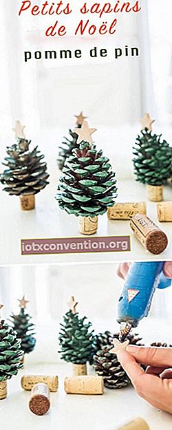 decorazioni natalizie con cono di pino