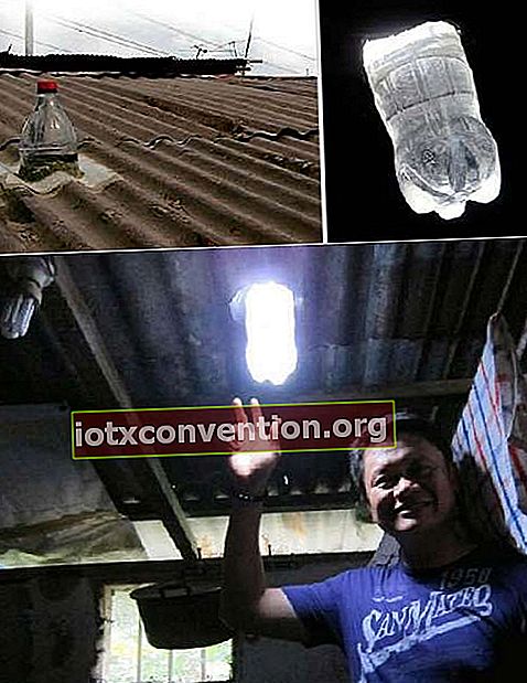 fare una lampadina solare con una bottiglia di plastica riciclata