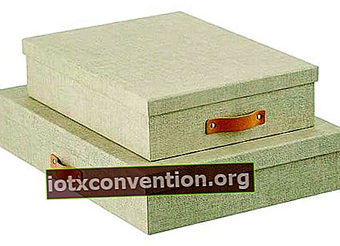 Stoffaufbewahrungsboxen zur Aufbewahrung von Dokumenten.