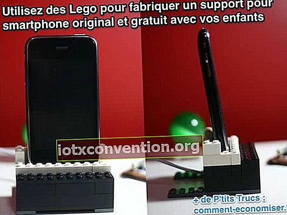 Gunakan Lego untuk membuat pemegang telefon pintar asli dan percuma bersama anak-anak anda
