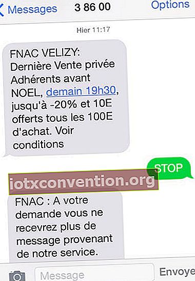 Come interrompere la ricezione di SMS dagli annunci FNAC