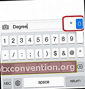 Cara mengakses simbol darjah pada iPhone dan iPad