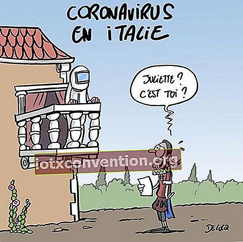 Scherz über das Coronavirus in Itale