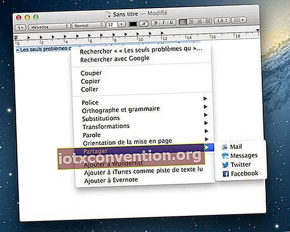 MacのFacebookでテキストを共有する方法