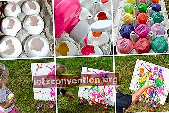 Diversi gusci d'uovo decorati con diversi colori