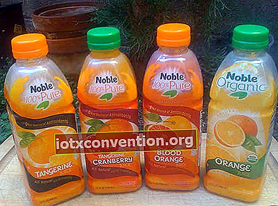 Hören Sie auf, Fruchtsaft in Plastikflaschen zu konsumieren