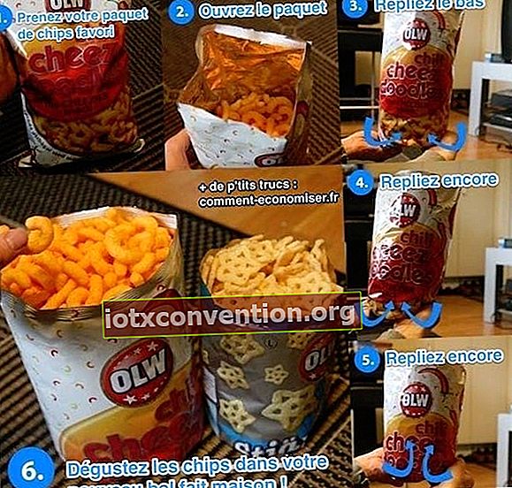 Verwandeln Sie Ihr Päckchen Chips in eine Schüssel