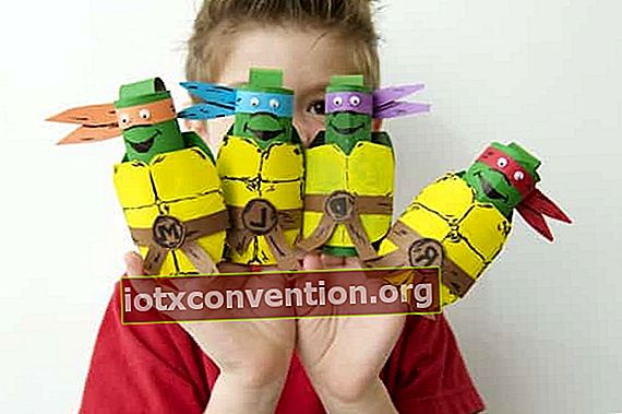 Machen Sie einfach Ninja-Schildkröten aus Pappe