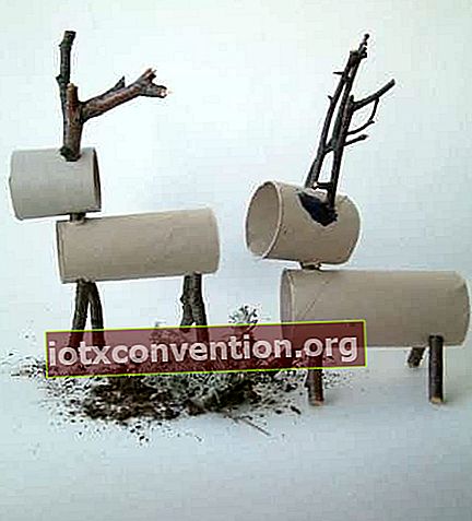 Karton Natal DIY dan kendali kayu