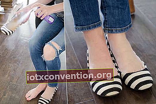 torrschampo i dina skor för att förhindra svettning