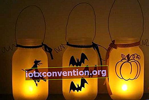 Lanterne di carta smerigliate fai-da-te per halloween
