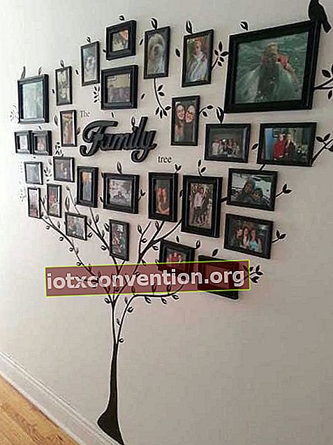 foto di famiglia organizzate come un albero