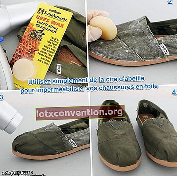 밀랍을 사용하여 캔버스 신발 방수