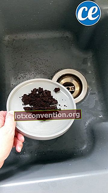 i fondi di caffè effettuano la manutenzione e la pulizia dei tubi del WC