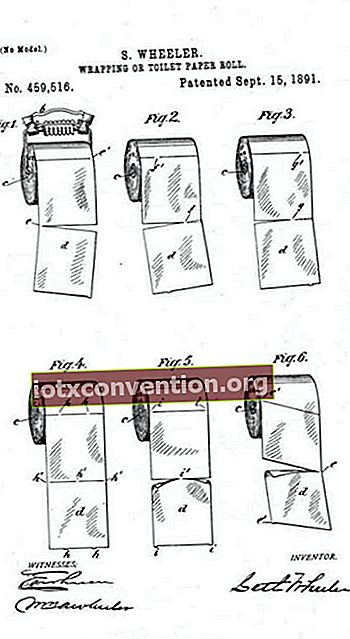 Det ursprungliga patentet på Seth Wheeler, uppfinnaren av toalettrullen.