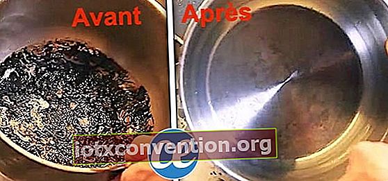 Panci dibakar sebelum menggunakan asam sitrat dan setelahnya