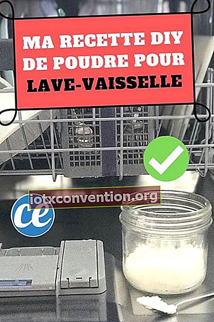 Ein einfaches und effektives DIY-Geschirrspülglas-Pulverglas in der Spülmaschine