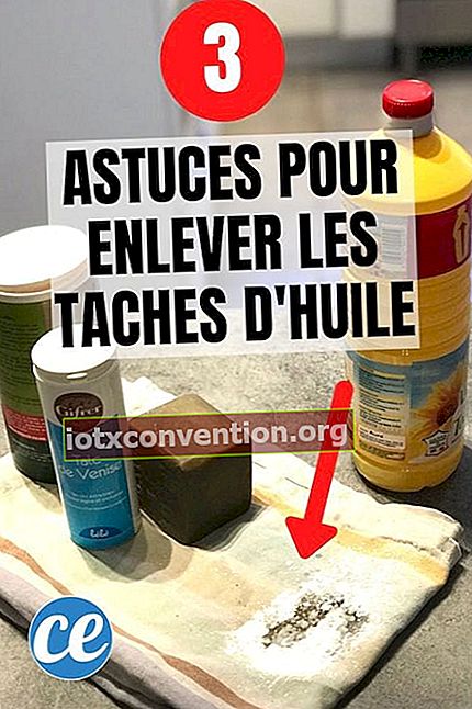 Marseille Seife, Talkumpuder und Sommières Erde, um einen Ölfleck von einem Stoff zu entfernen
