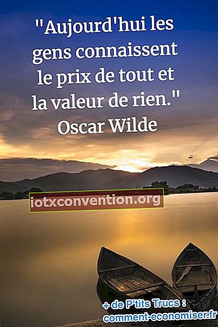 Oscar Wilde Zitat über den Wert und den Preis der Dinge