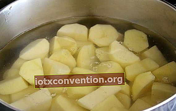 Apa yang perlu dilakukan dengan air masak kentang? Pembersih jubin.