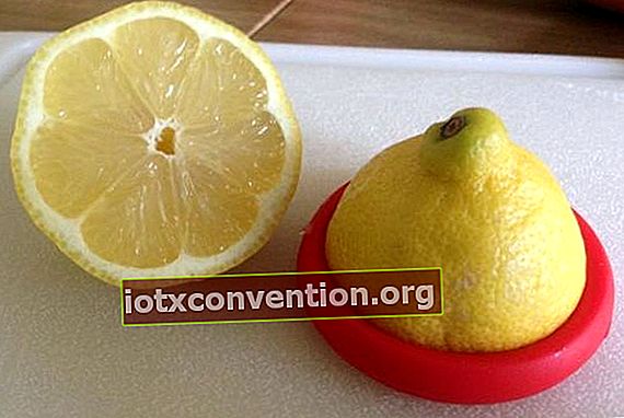 silikonlock för att hålla en halv citron