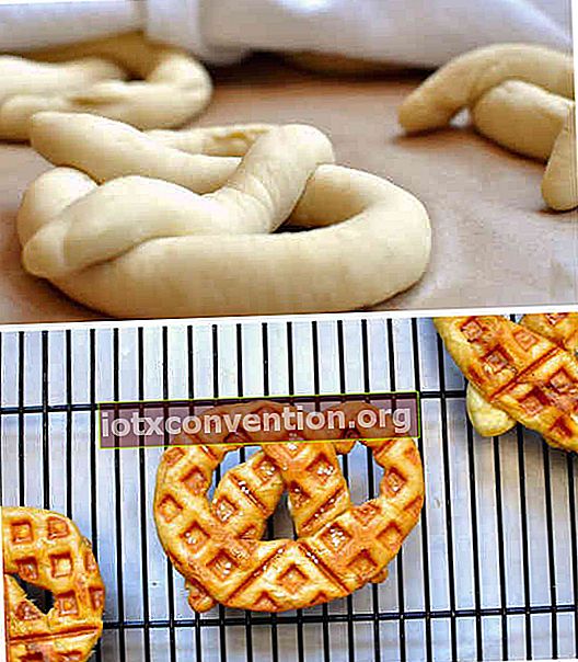 Alih-alih memanggang pretzel di oven, coba gunakan setrika wafel Anda.