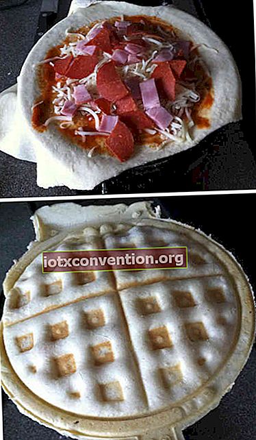 ワッフルアイロンで覆われたピザを作ることができることをご存知ですか？