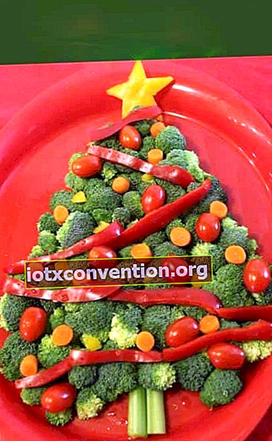 vegetarisches Gericht für Weihnachts-Aperitif