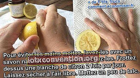 wie man verschwitzte Hände vermeidet, indem man Zitronen- und Talkumpuder aufträgt