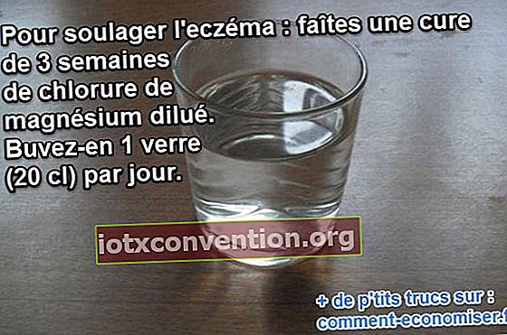 コップ一杯の水で希釈された塩化マグネシウムは湿疹を和らげるための自然療法です