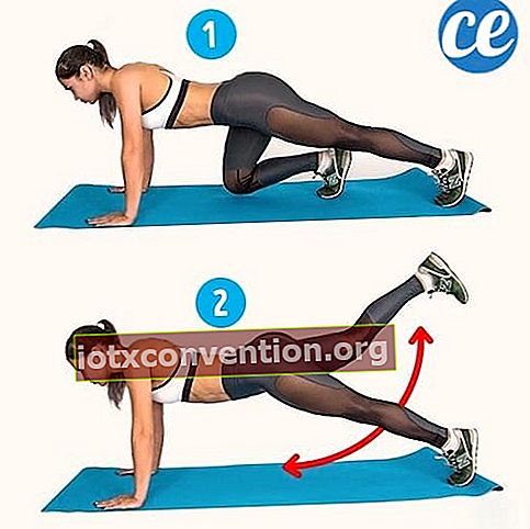 Übung 2 der sechs einfachen Übungen, um Cellulite in 15 Tagen zu verlieren.