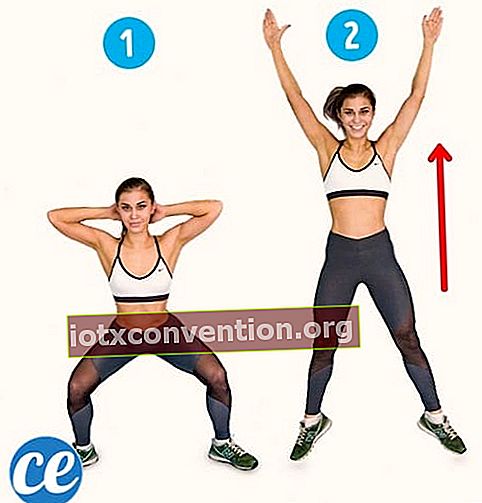 Übung 6 der sechs einfachen Übungen, um Cellulite in 15 Tagen zu verlieren.