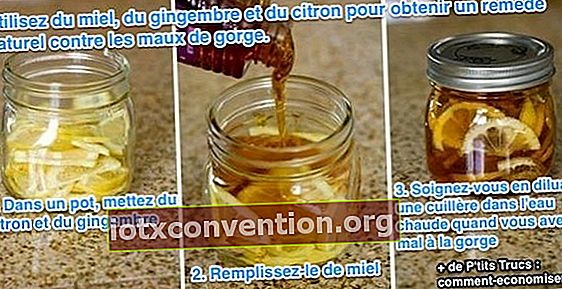 น้ำเชื่อมน้ำผึ้งมะนาวขิงสำหรับอาการเจ็บคอ
