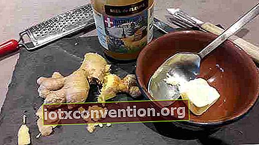 バターと生姜の咳の治療