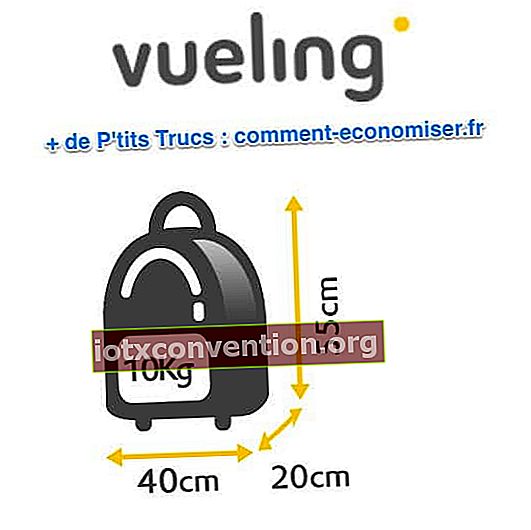 Dimensioni del bagaglio a mano gratuito Vueling