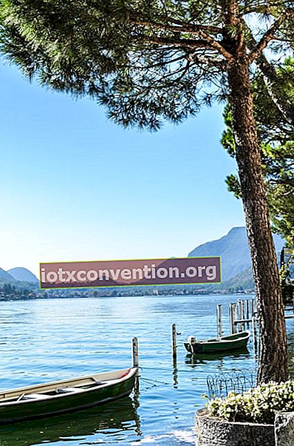 vista sul lago di Lugano in Svizzera