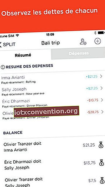Splitアプリで旅行中に友達と費用を共有する