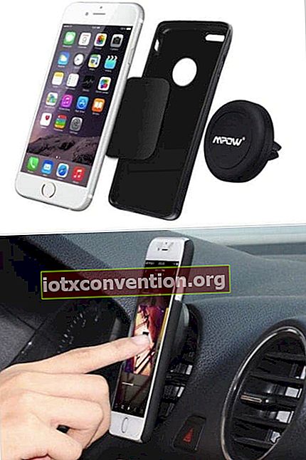 Um Ihnen das Leben im Auto zu erleichtern, besteht der Trick darin, diesen magnetischen Smartphone-Halter zu verwenden.